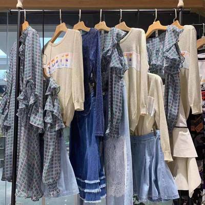 洛呗一20春杭州品牌女装专柜特卖场货源广州三荟服装批发市场